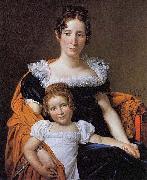 Jacques-Louis David The Comtesse Vilain XIIII and Her Daughter oil on canvas